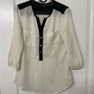 Women's Black and White Blouse